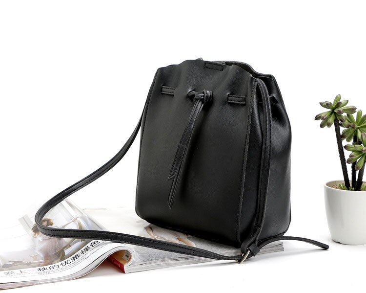 Casual Bucket Bag with Drawstring