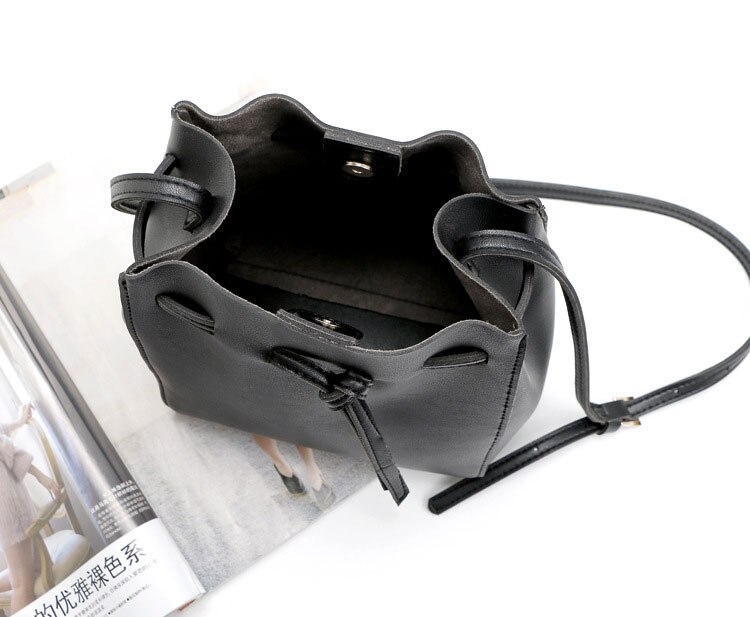 Casual Bucket Bag with Drawstring