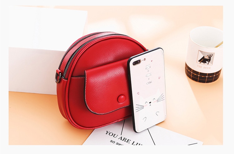 Women's Leather Round Handbag Women's Leather Round Handbag