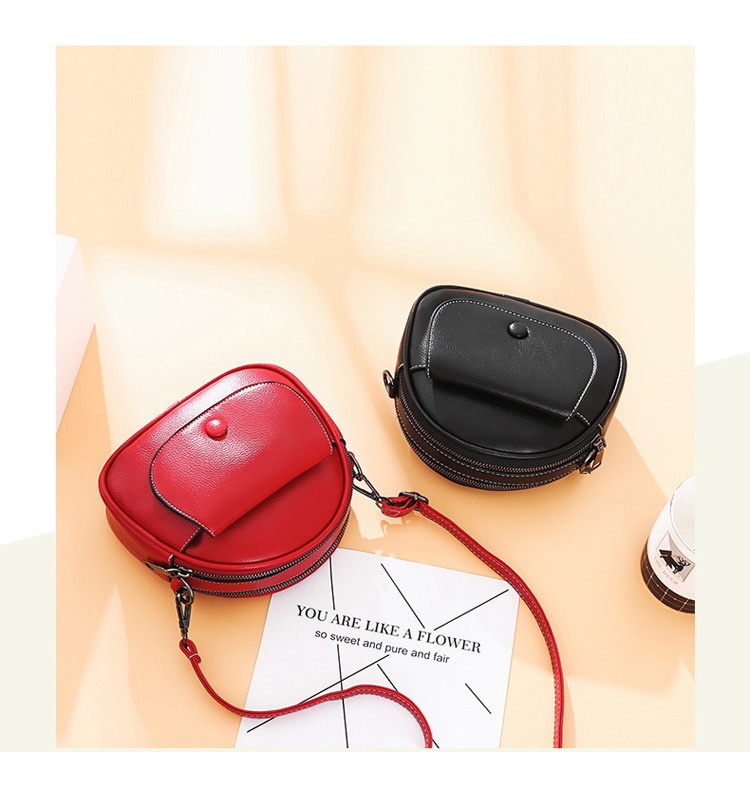 Women's Leather Round Handbag Women's Leather Round Handbag