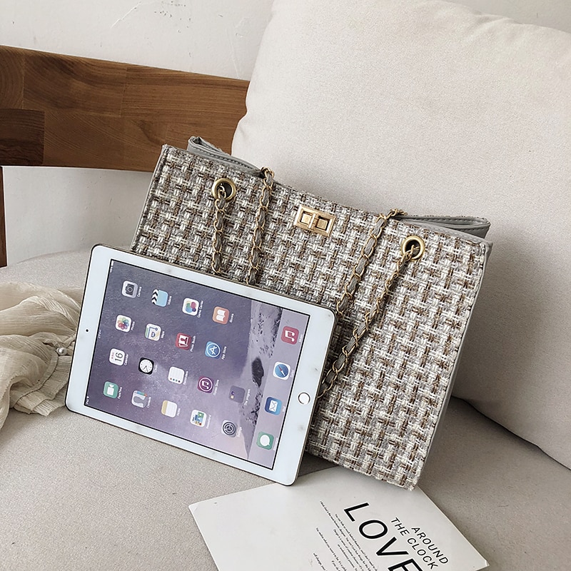 Women's Elegant Style Canvas Shoulder Bag