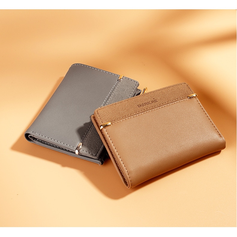 Women's Short Solid Color Wallet
