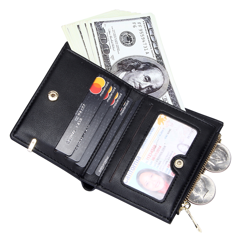 Women's Short Solid Color Wallet