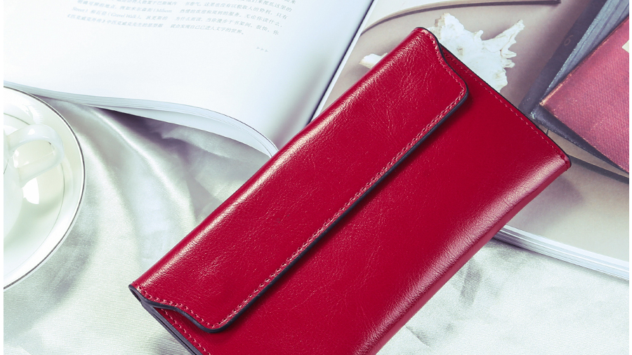 Women's Colorful Leather Envelope Shaped Wallet Women's Colorful Leather Envelope Shaped Wallet